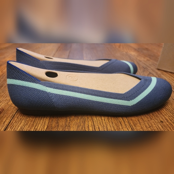 Rothy's Blue Neon Striped Flat - Picture 4 of 7
